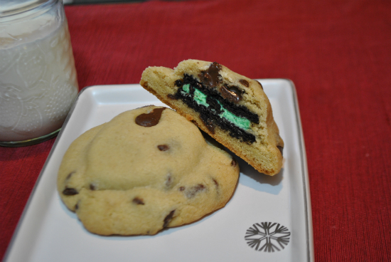 Oreo Stuffed Chocolate Chip Cookie