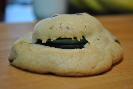 Mint Oreo Inside Chocolate Chip Cookie