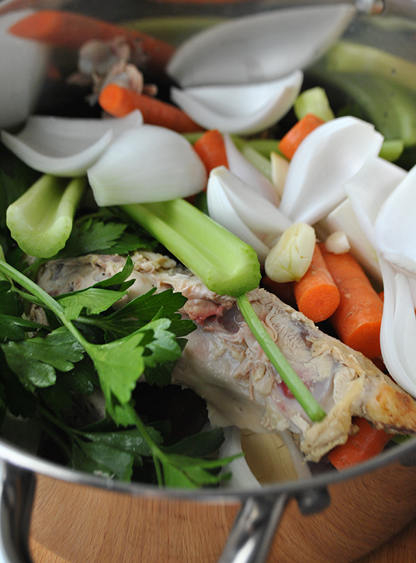 homemade chicken stock ingredients