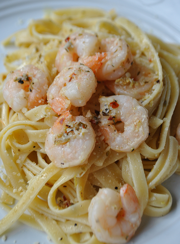 shrimp fettuccine garlic butter