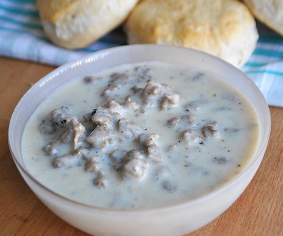 homemade sausage gravy