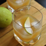 Bourbon and Pear Cocktail with Maple Ginger Syrup